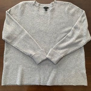 Halogen plus size crew neck sweater grey oversized